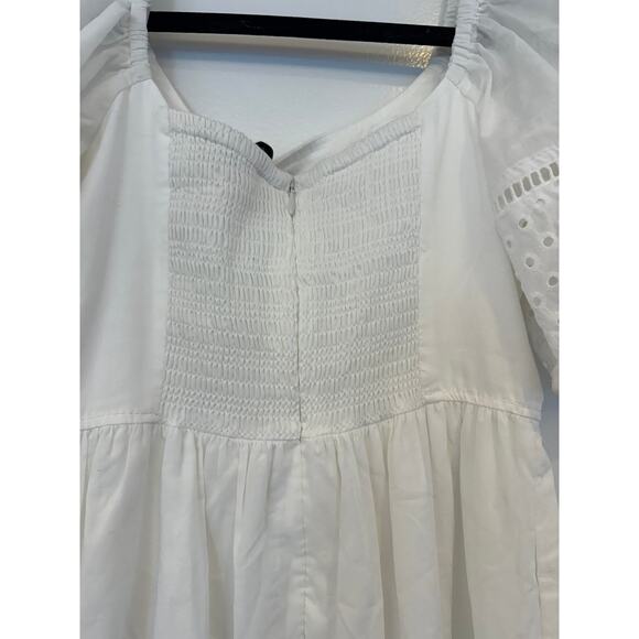 LA LIGNE Broderie anglaise-trimmed cotton-voile midi dress NWT size XS - Picture 4 of 9